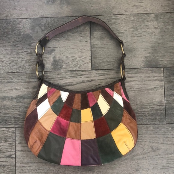 Lucky Brand Handbags - Lucky Brand Patchwork  Leather Shoulder Bag